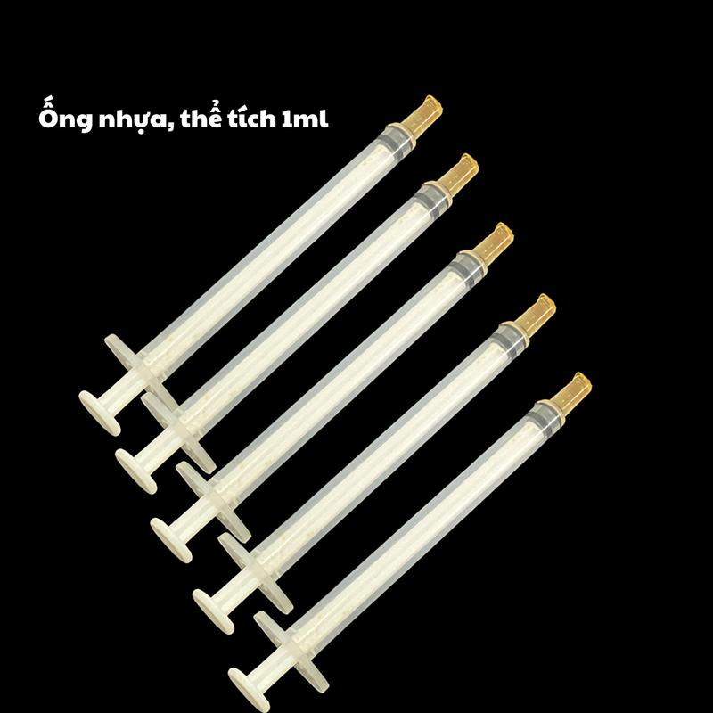 Product Introduction of Sét 5 ống nhựa trắng,  bơm - hút - đẩy gel, nước, sữa, 1ml tiện sử dụng 11