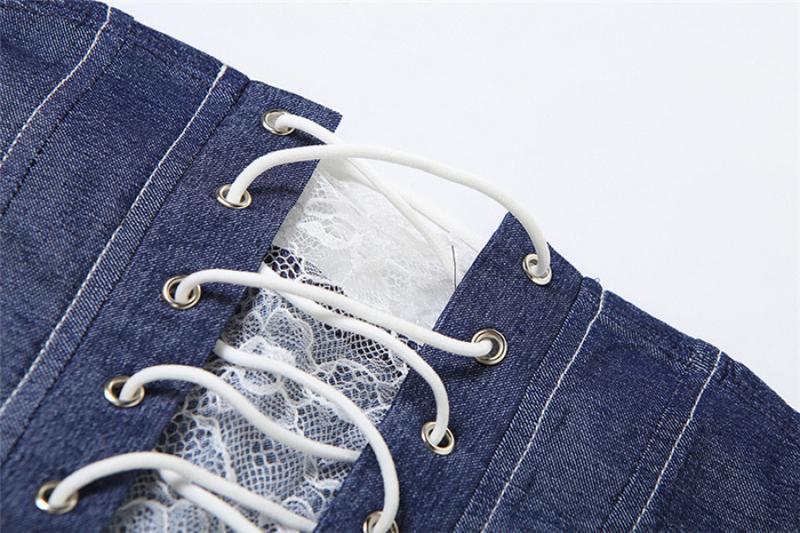 Product Introduction of Quần Áo Nữ, Phong Cách Âu Mỹ Thiết Kế Dây Đeo Chéo Ren Thời Trang, Denim Ôm Sát Áo Vest Nhỏ Thích Hợp Cho Mùa Thu Mới 2024 Top Women 17