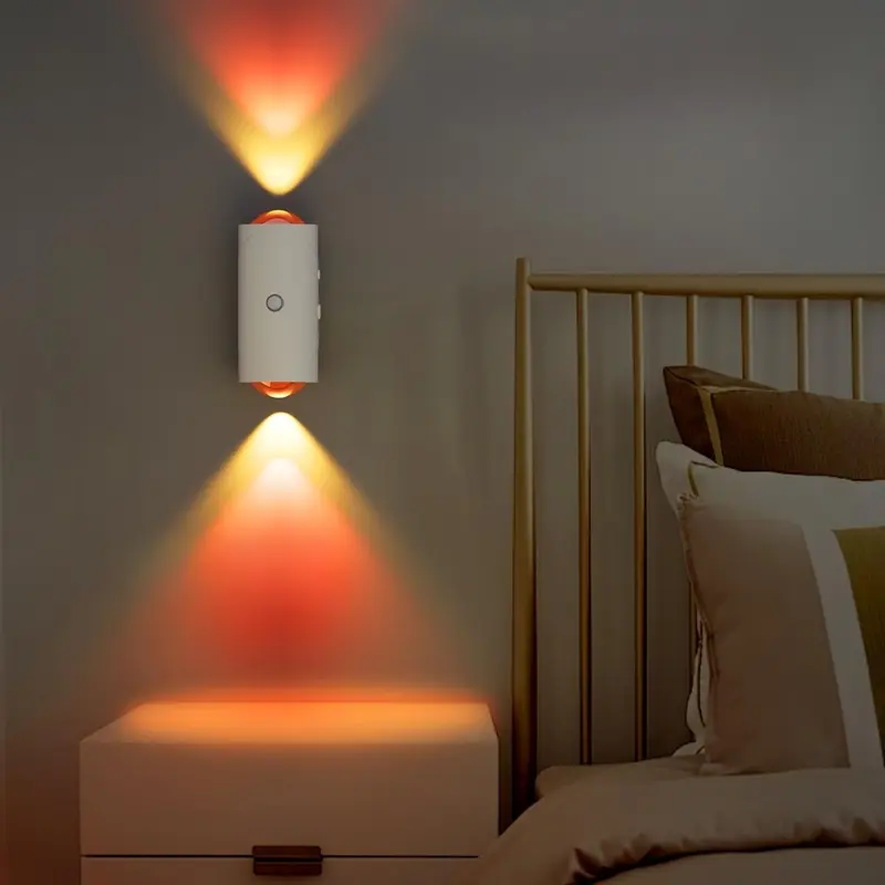 Smart LED Night Light with Motion Sensor, USB Rechargeable LED Night Light, RGB Gradient Ambient Lighting, Dimmable Indoor Lighting for Entryway, Bedside, Desk, Closet, Nightlight For Bedroom 7