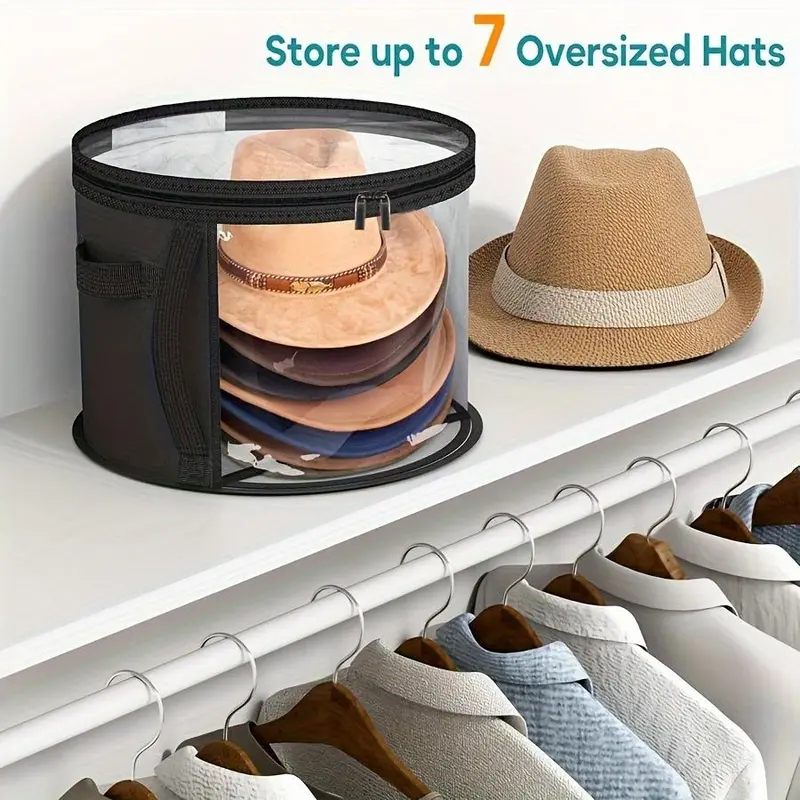Hat Storage Bag, Foldable Dustproof Hat Storage Bag, Hat Storage Organizer for Beach Hats, Sun Hat, Round Hat, Home Closet Supplies 6