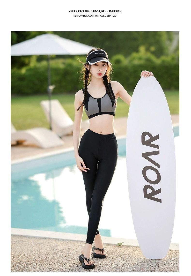 Product Introduction of Longsleeved trousers sunproof swimsuit for women new conservative hot spring surfing suit diving suit to cover belly and show slim swimsuit 26