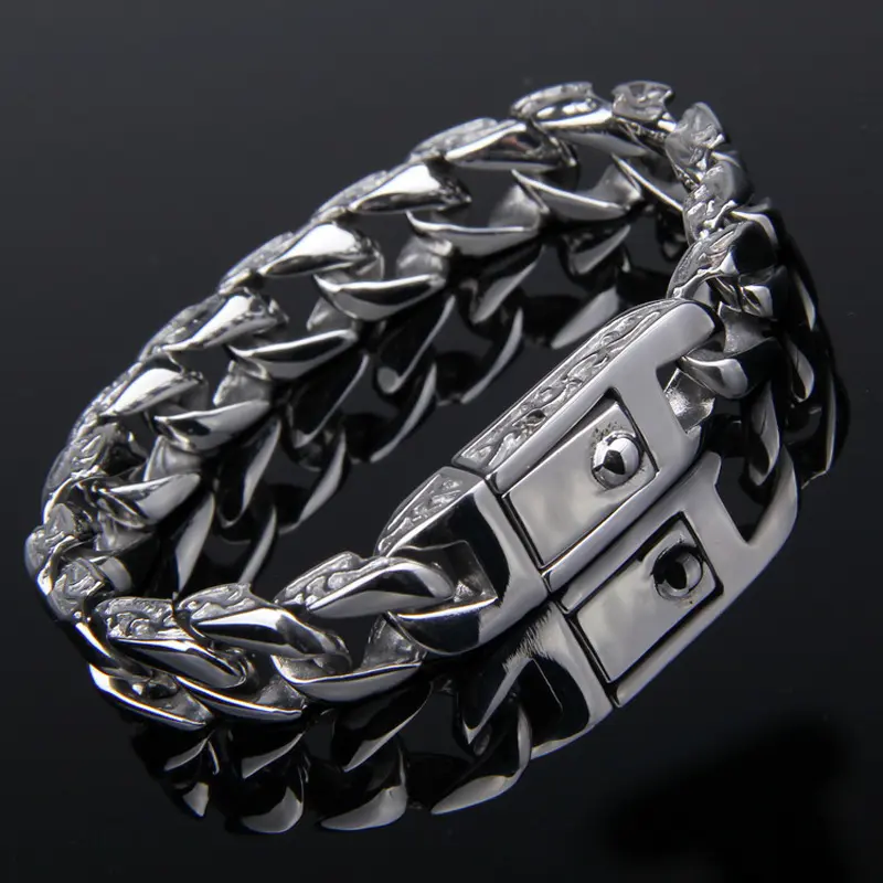 Stainless Steel Bracelet New Accessories Personality Vintage Lace Totem Men's Bracelet Fashion