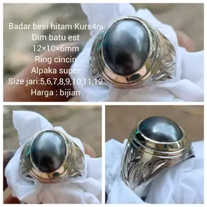 Cincin batu Badar besi hitam Kur sani Minion nempel mag net Natural alam