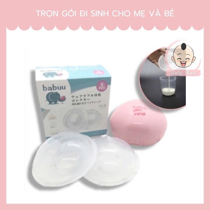 Hộp 2 dụng cụ hứng sữa Babuu Molli tiện lợi cho mẹ Voi