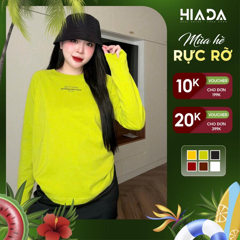  Áo Thun Babytee HIADA Raglan Cổ Tròn Dài Tay Chất Cotton Quảng Châu Top Nữ Tính   HIADA 18   