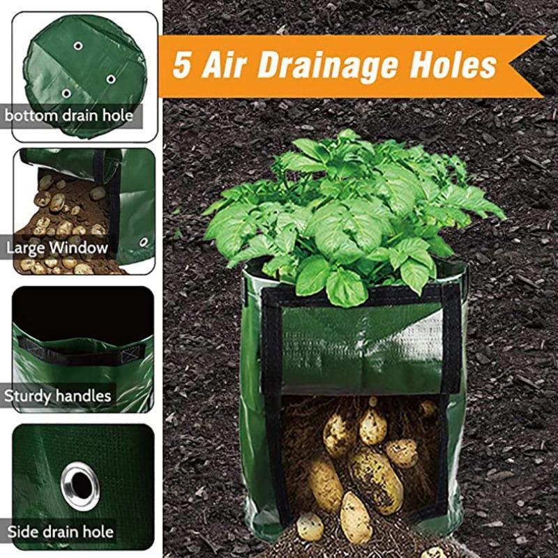 Plant Growing Potato Grow Bag, Multifunctional Planting Bag with Handle, Garden Accessories for Onion, Fruit, Tomato, Carrot 4