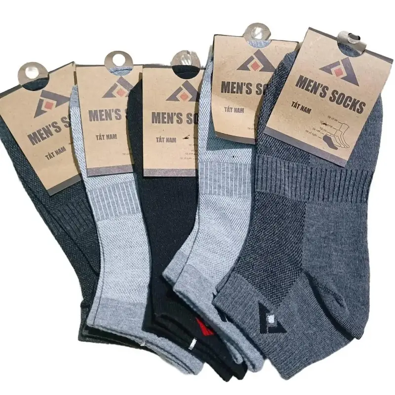 Set 5 đôi tất Nam cổ ngắn ( 2 phân loại ) Cotton 0