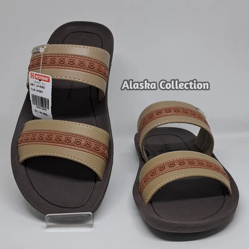SENDAL SELOP PRIA BAN 2 NECKERMANN LV-9352 INVORY Karet 1