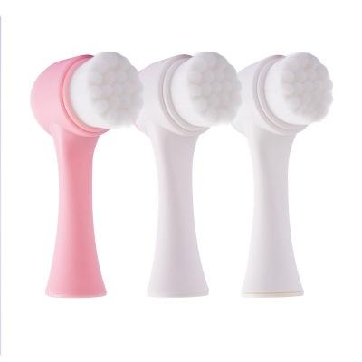 Pembersih Wajah Dua Sisi 2 In 1 Sikat Plastik Pembersih Wajah Muka Halus Facial Cleansing Brush Silikon Import COD 335 3