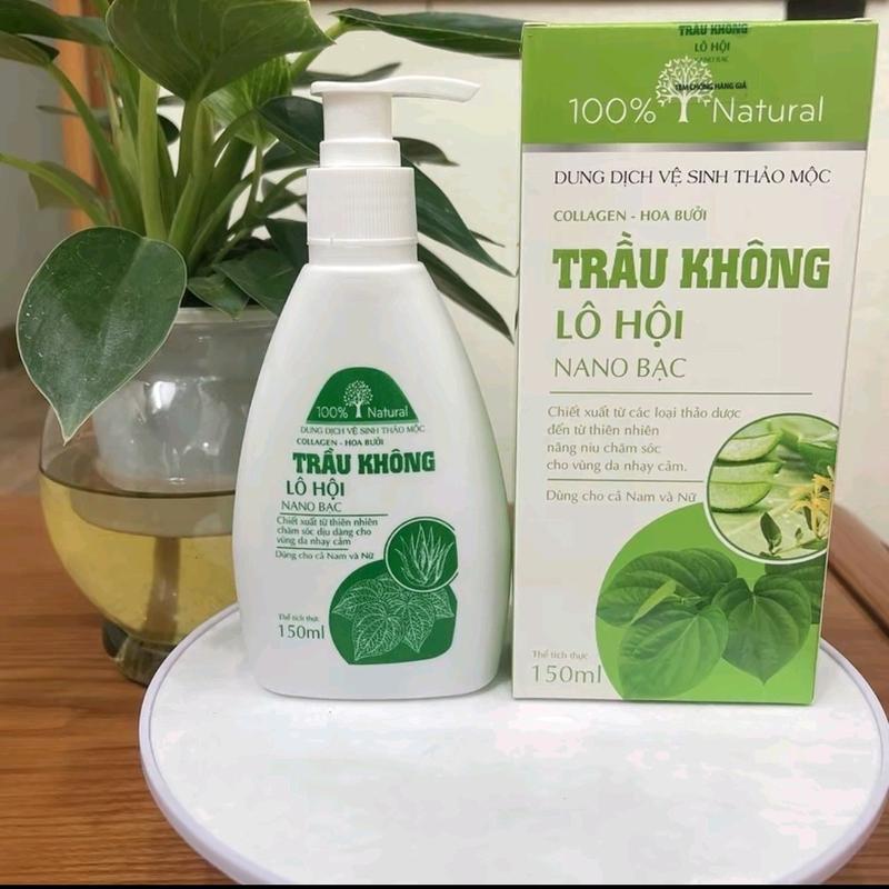 Combo 5 Chai Dung Dịch Vệ Sinh Trầu Không Lô Hội Nano Bạc 150ML 2