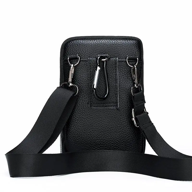 Túi Đựng Điện Thoại Di Động Túi Da Nam, Da Bò Lớp Một, Túi Đeo Hông, Túi Pannier Đeo Chéo, Đa Năng, Đai Đeo, Thích Hợp Cho Công Trường Xây Dựng Và Thể Thao Ngoài Trời, Hàng Mới Về 6