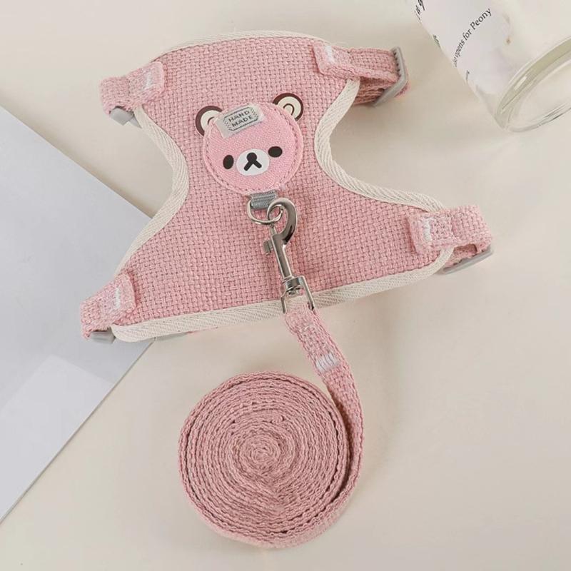 Product Introduction of Teddy Design Pet Harness with Leash Adjustable Cat Dog Vest-Style Traction Rope Kitten Puppy 27