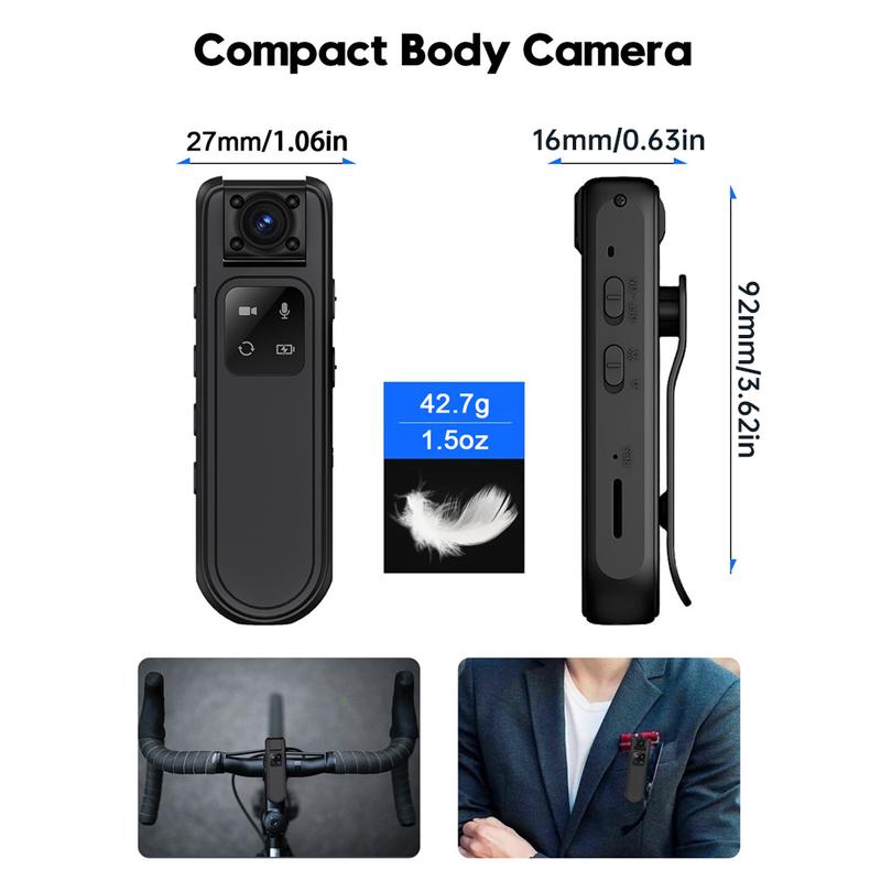 Product Introduction of 2K Ultra HD Sport Camera Wearable Portable Body Camera Infrared Night Vision Home Security Video Recorder 128G Memory Card Outdoor Camera Dash Cam Car Motorcycle 16