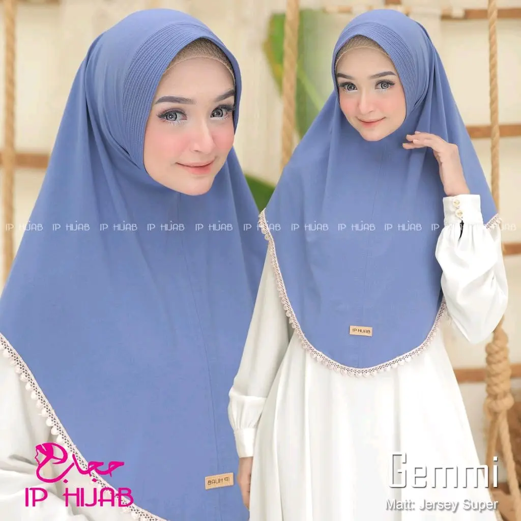 Gemmi - Hijab Instan Bahan Jersey Premium Hijab Santai Lembut Panjang Muslim