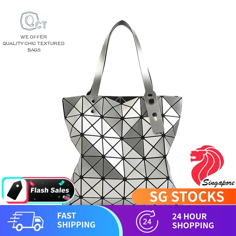 Fashion Foldable Six-Grid Geometric Design Shoulder Bag Tote Bag For Women