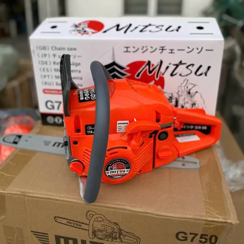 Máy cưa xích chạy xăng 2 thì MITSU - G750 Nhật lam 55 ( cm ) 2