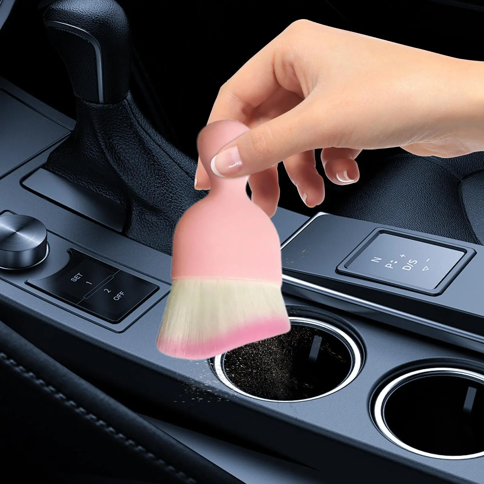 Auto Detail Brush   Comfortable Grip Fine Bristles Car Detailing Brush   Car Accessories Effective Cleaning Brushes   Dusters Non Slip Groove Design