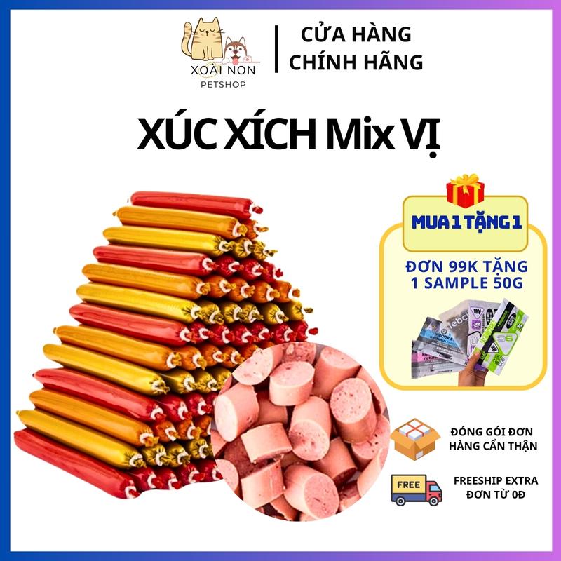  Combo 100 xúc xích dành cho chó mèo 15g-Xoài Non Petshop 