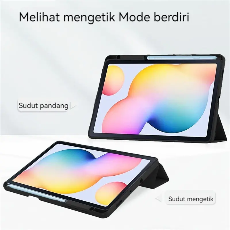 Casing Samsung Galaxy Tab S6 Lite P610/P615/P613/P619 10.4" Smart Case Sleep wake Cover Silikon 2