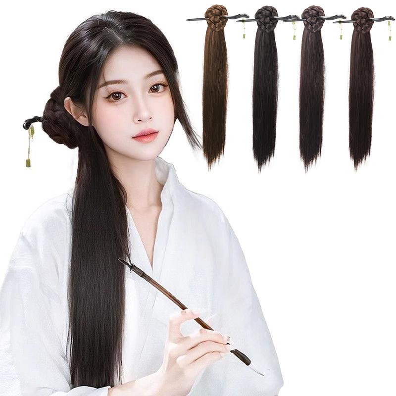 Product Introduction of Synthetic Long Ponytail Hair Extensions Clip-in Ponytail Hair Extensions Women's Ponytail Wig Styles 18