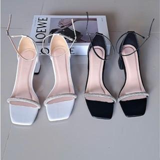 Giày cao gót vuông 5 phân hậu bít quai xoàn đá xịn dễ phối đồ, đi tiệc, đi chơi Nữ Shoes DéP 2