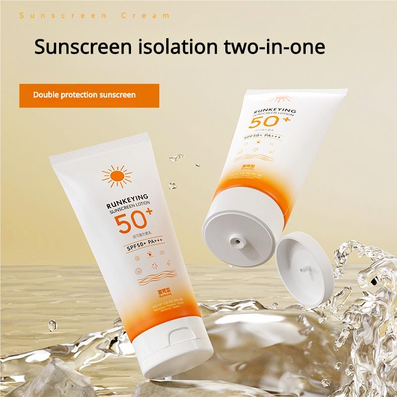 Kem Chống Nắng Làm Trắng, SPF50 + +, Chống Tia Cực Tím, Mùi Cam, Dùng Cho Mặt Và Cơ Thể, Tươi Mới, Chống Nắng Công Suất Cao, Kem Dưỡng Da Khuôn khô không chứa paraben 2