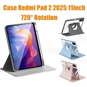 Case For Redmi Pad 2 2025 11‘ 720° Rotate With Pen Slot Case Redmi Pad 2 2025 Magnetik Protective Tablet Holde