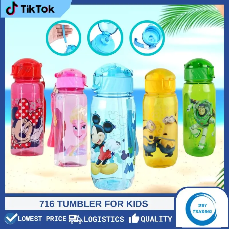 Tumbler For Kids With Straw Portable Characters School Use