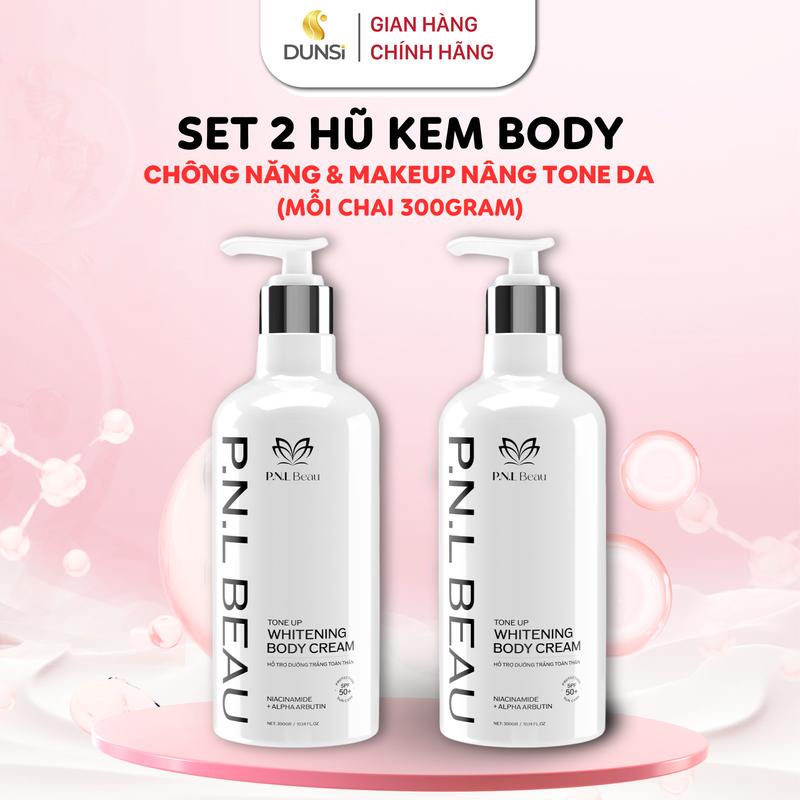 [ NEW ] Combo 2 Hũ Kem Body PNL Beau - Kem Hũ 300g Có Thìa - Hỗ Trợ Làm Trắng Da, sfp 50+ Dưỡng Da Body , Dunsi VietNam