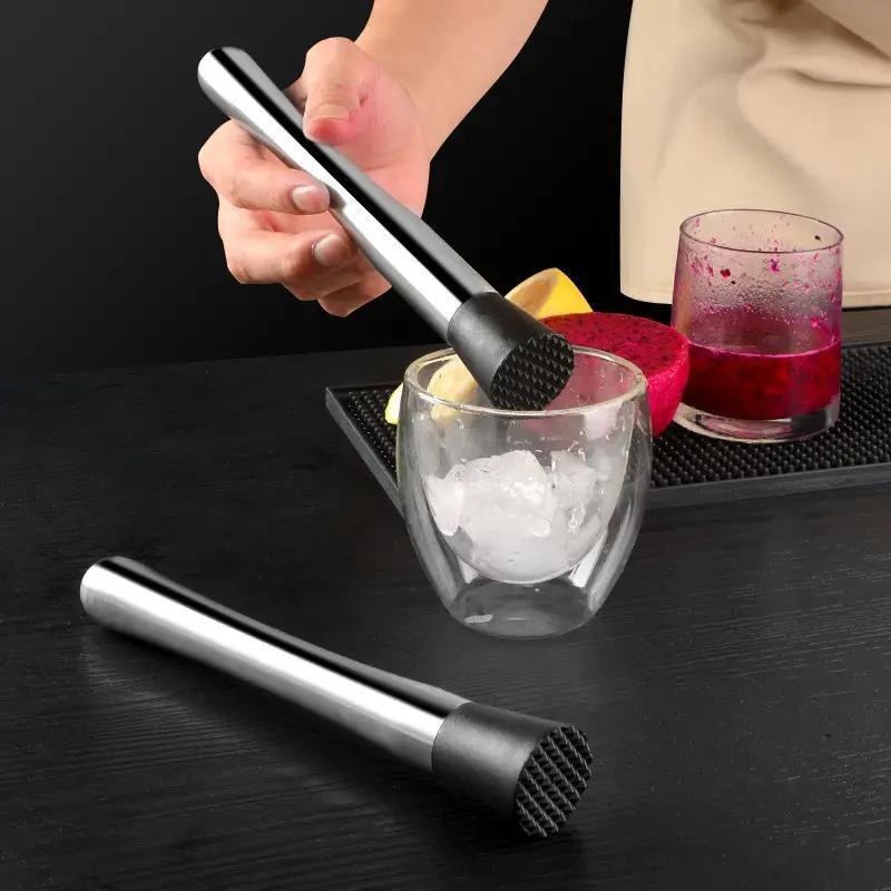 Stainless Steel Cocktail Shaker, Mojito Mint Muddler, Ice Crusher Hammer, Bartenders Barware, Bar Utensils 5