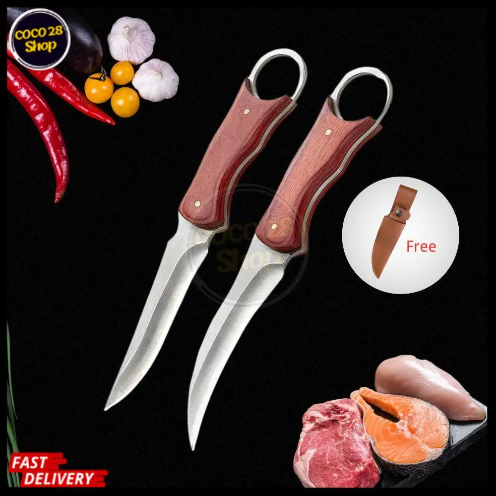 Coco28 Mongolian Pisau Lapah Daging /Pisau Buah /MongolianKnife /Chef Deboning Knife /Kitchen Knives
