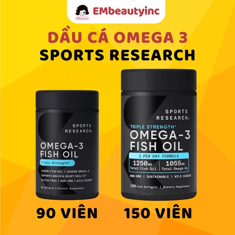 Dầu Cá Sports Research SR Omega-3 Fish Oil Triple Strength