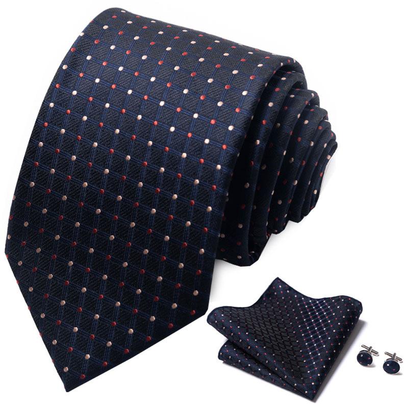 Product Introduction of Bộ Khuy Măng Sét Khăn Tay Bỏ Túi Cà Vạt, 3 Cái / bộ, Bao Gồm 1 Cà Vạt, 1 Khăn Tay Và 1 Cặp Khuy Măng Sét, Thích Hợp Cho Áo Sơ Mi Công Sở Trang Trọng, Tiệc Cưới Và Các Dịp Trang Trọng Khác, Quà Tặng Phụ Kiện Nam 26