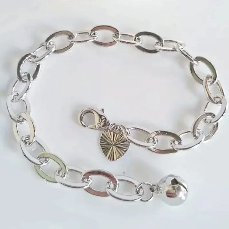 GELANG TANGAN TITANIUM RANTAI KAPAL SILVER ANTI KARAT 0