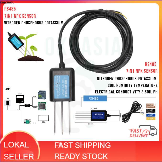 Sensor Potasium Promo RS485 NPK Sensor Unsur Hara Soil nitrogen phosphorus Potassium PH ...
