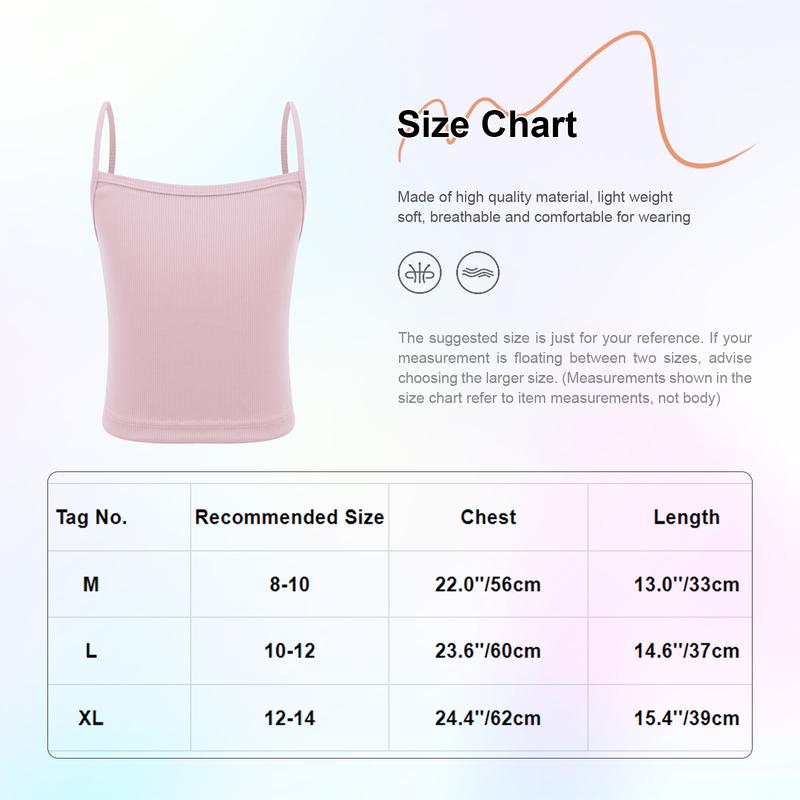 Product Introduction of Mufeng Kids Girls Yoga Gym Workout Undershirts Sleeveless Ribbed Tank Top Vest Dance Sports Training Camisole 0