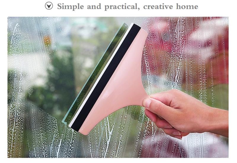 Product Introduction of Household Cleaning Bathroom Mirror Cleaner With Silicone Blade Holder Hook Car Glass Shower Squeegee Window Glass Wiper Scraper 29