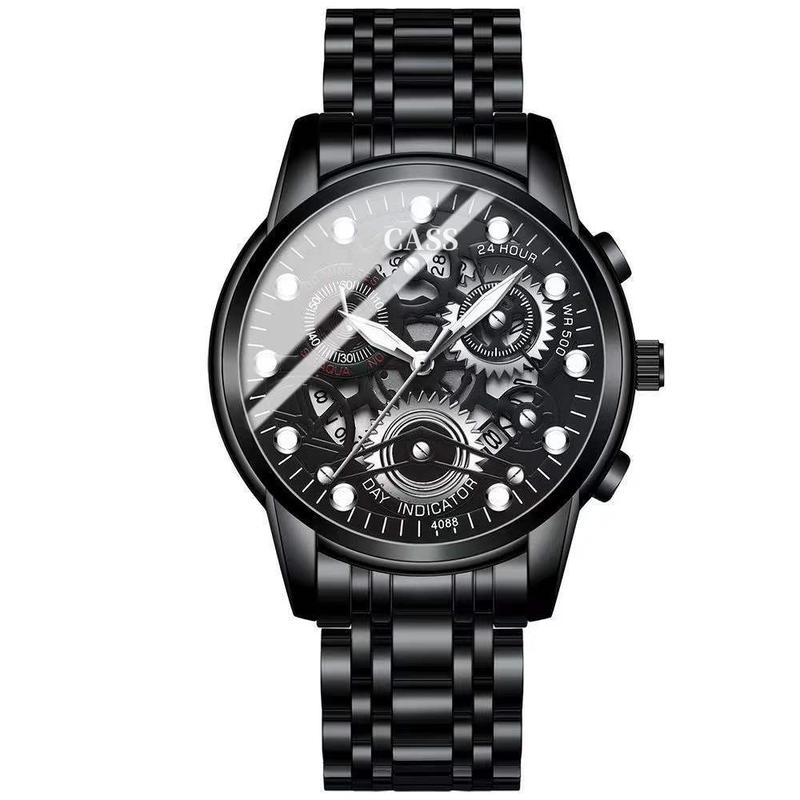 Product Introduction of JAM TANGAN PRIA IMPORT 2024 NEW CASS MEN'S WATCH FASHION HOLLOW BUSINESS WATCH TREN WATERPROOF NIGHT LIGHT LUMINOUS QUARTZ QUARTZ SEGOOD WATCHES 5