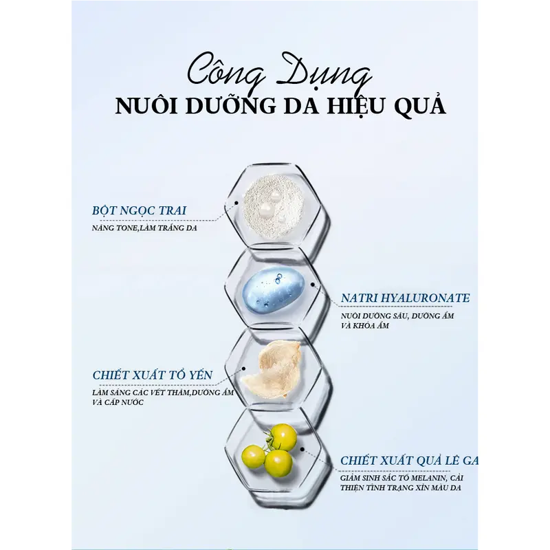 Kem dưỡng nâng tone sáng da HEXZE 50ml, kem Lazy dưỡng cấp ẩm, trắng da, che khuyết điểm 4