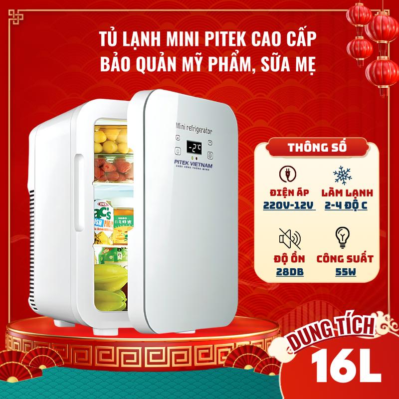Tủ lạnh mini PITEK cao cấp điều chỉnh 2 chiều nóng lạnh 16L - Pitek Và 26L tủ đông
