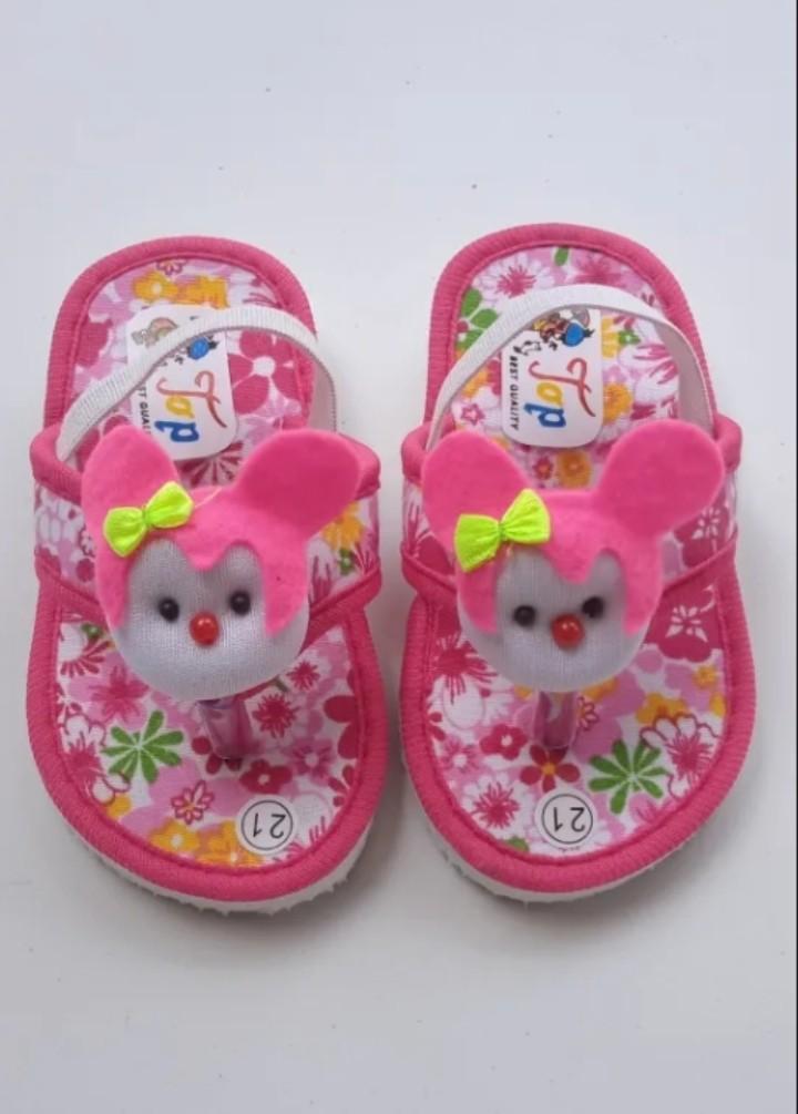 SANDAL BABY BUNYI BONEKA.SANDAL BABY BUNGGA TERBARU TERMURAH sandal anak bunyi cit-cit