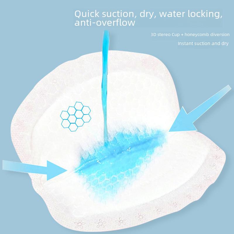Disposable Anti-Overflow Breast Pad 100 Pieces Breastfeeding Breast Pad Pregnant Women Spill Prevention Breast Pad Soft Breathable Independent Packaging 3