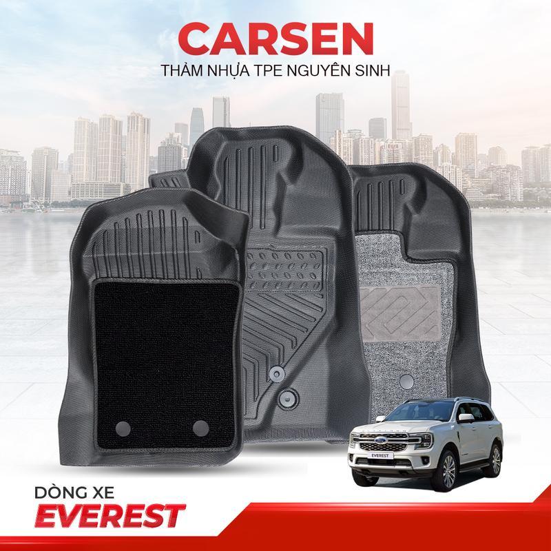 Thảm Lót Sàn Xe ô tô FORD RANGER XLS, XLT, WILDTRAK, RAPTOR  (2017 - 2025) 3D nhựa TPE nguyên sinh  - CARSEN VIET NAM