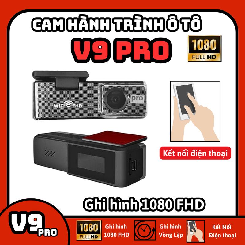 Camera hành trình V9 Pro Wifi, ghi hình chuẩn 1080P Full HD, Nguồn USB, Kết nối điện thoại và màn Android ô tô cam hanh trinh oto camv9 pro