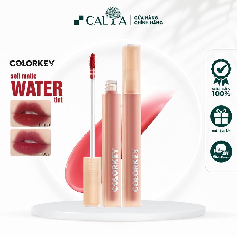 Son Colorkey Watery Tint Siêu Mịn Môi, Chống Thấm Nước, Lâu Trôi, Không Dính Cốc 1.8g