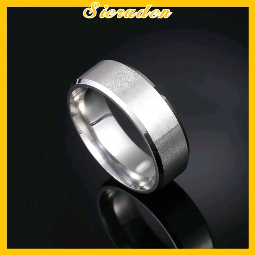 sieraden cincin titanium silver Rings