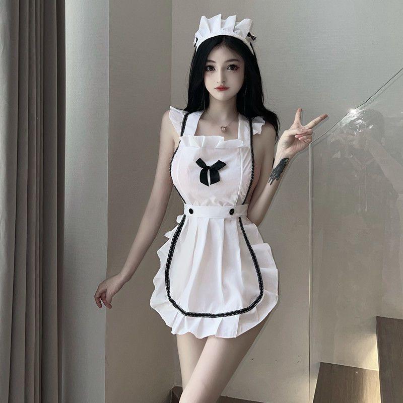 Product Introduction of Sexy Lingerie Sexy Women's Transparent Temptation Underwear Maid Suit Maid One-Piece Suit 1