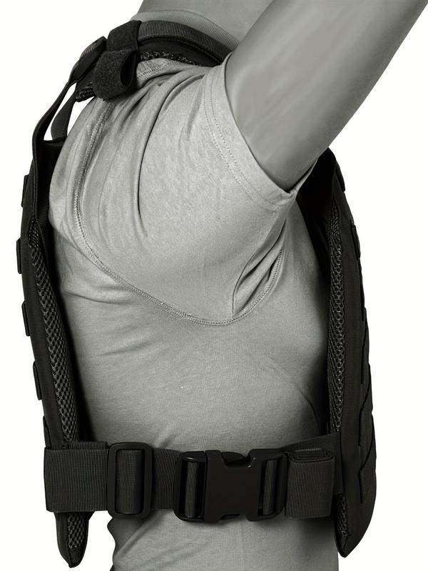 Tactical Lightweight Adjustable Molle Vest, Training Outdoor Plate Carrier with Patch, Best Friend Gifts, Casual Zipper Chest Bag for Outdoor Sports, Fashion Vest Bag for Daily Used, Protective Gear, Tactical Equipment 6