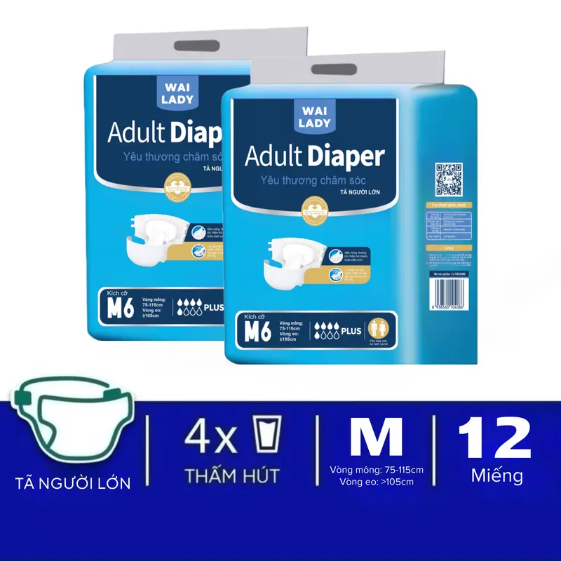 【COMBO 2 PHÚC LỢI TIẾT KIỆM CHO MẸ BẦU】2 gói (10 miếng) Băng vệ sinh dạng quần PERFECT LADY +  2 gói (12 miếng) Tã dán người lớn WAI LADY + 1 bịch (10 miếng) Tấm lót WAI LADY + 1 GÓI (100 tờ) Khăn Ướt PERFECT LADY 3