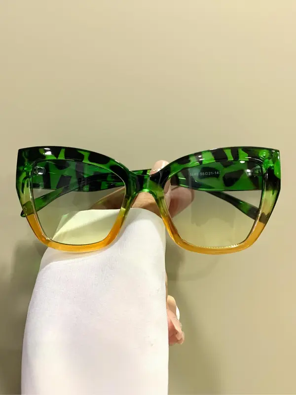Unisex Simple Style Cat Eye Frame Sunglasses, Trendy Casual Sunglasses for Everyday Use, Fashion Accessories for Outdoor Activities 0